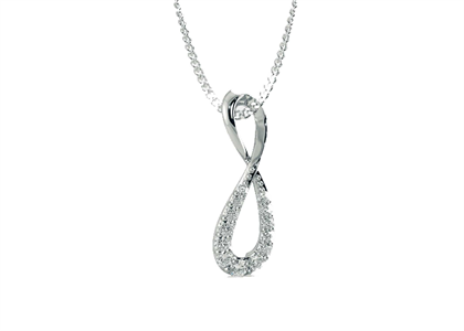 Silver Plated CZ Studded Pendant